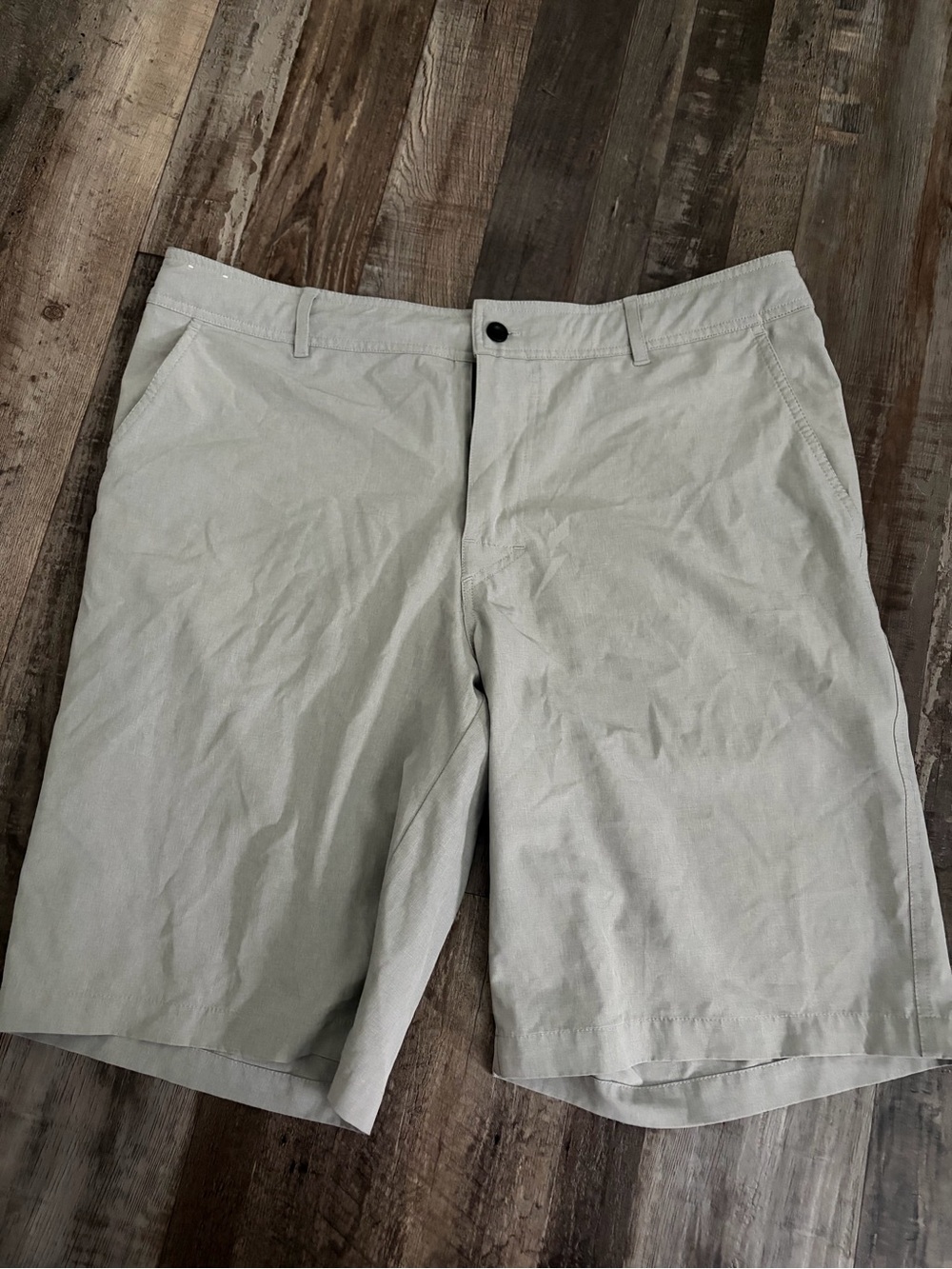 Mossimo Supply Co. Men's Light Gray Flat Front Swim Trunks Shorts